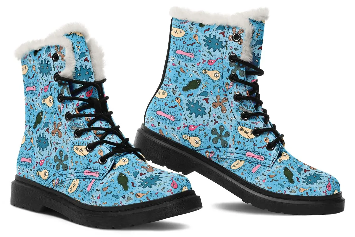 Bacteria Pattern Winter Boots