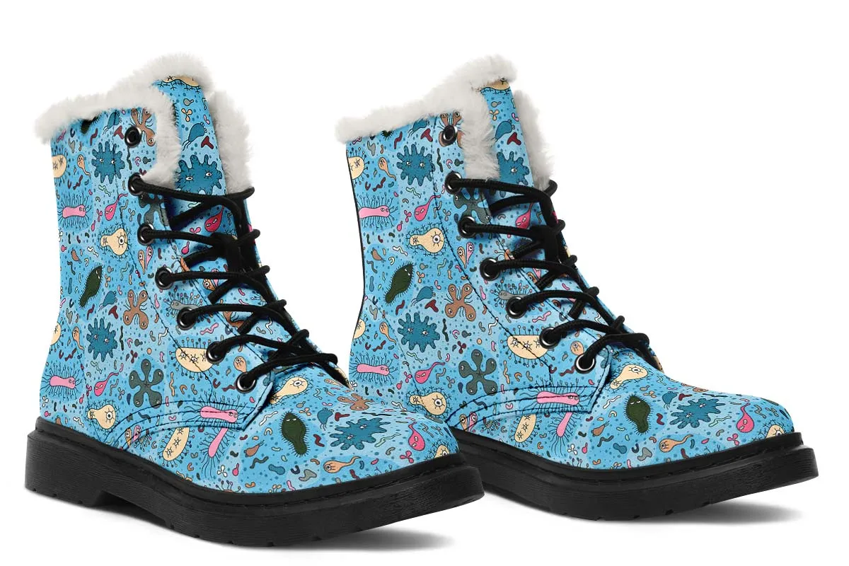 Bacteria Pattern Winter Boots