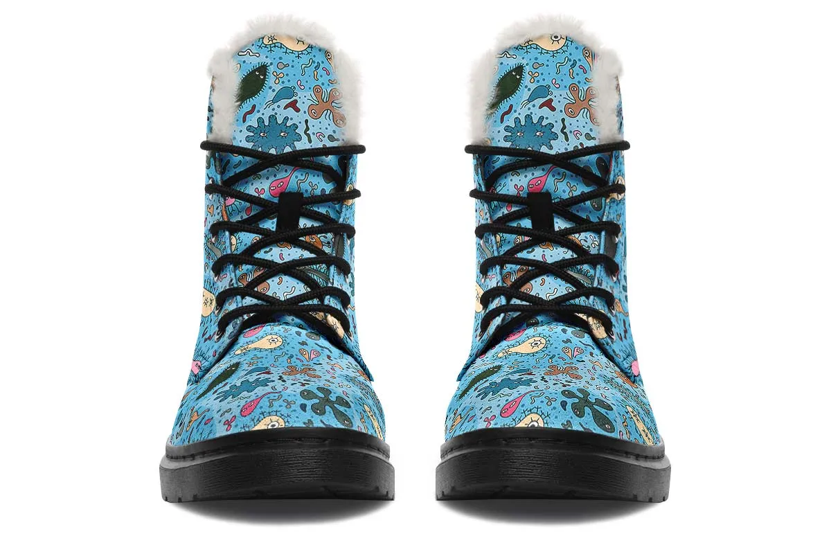 Bacteria Pattern Winter Boots