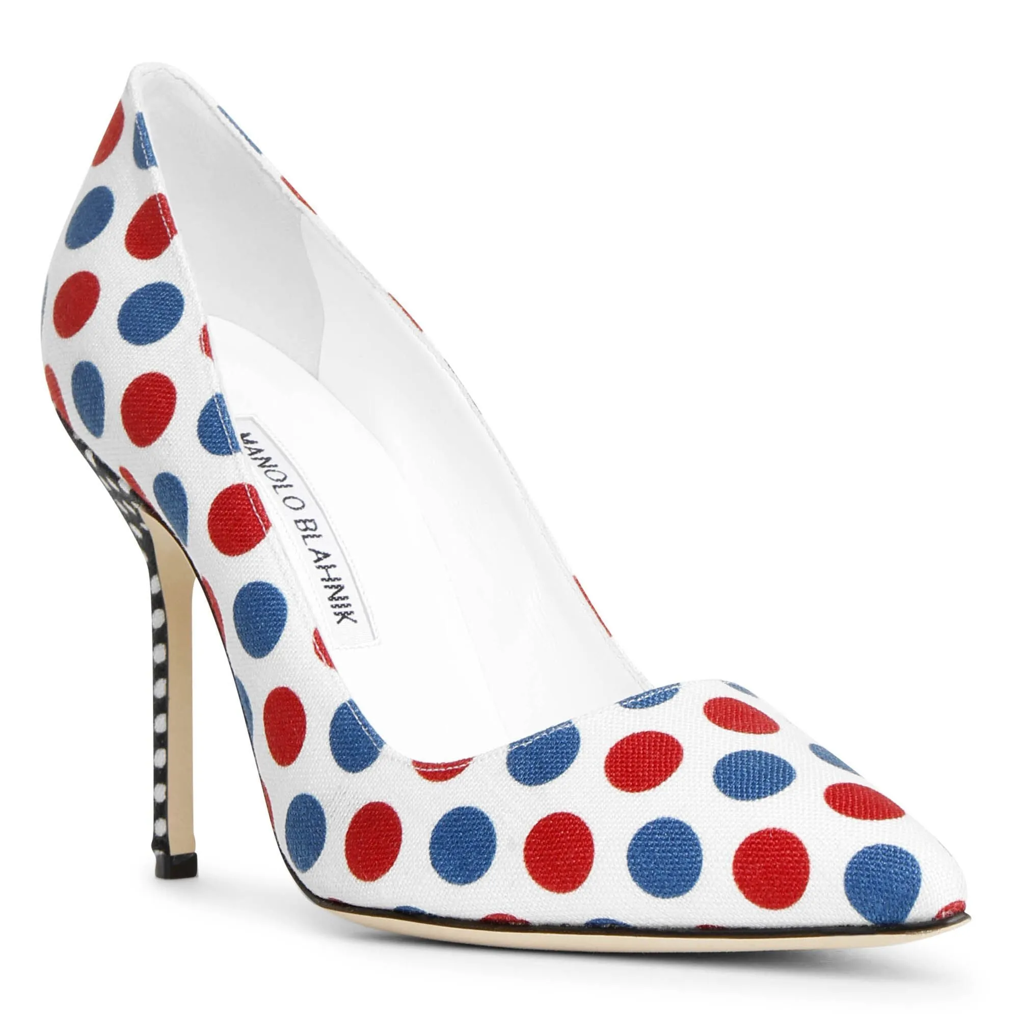 BB 105 linnen polka dot pumps