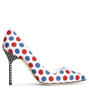 BB 105 linnen polka dot pumps