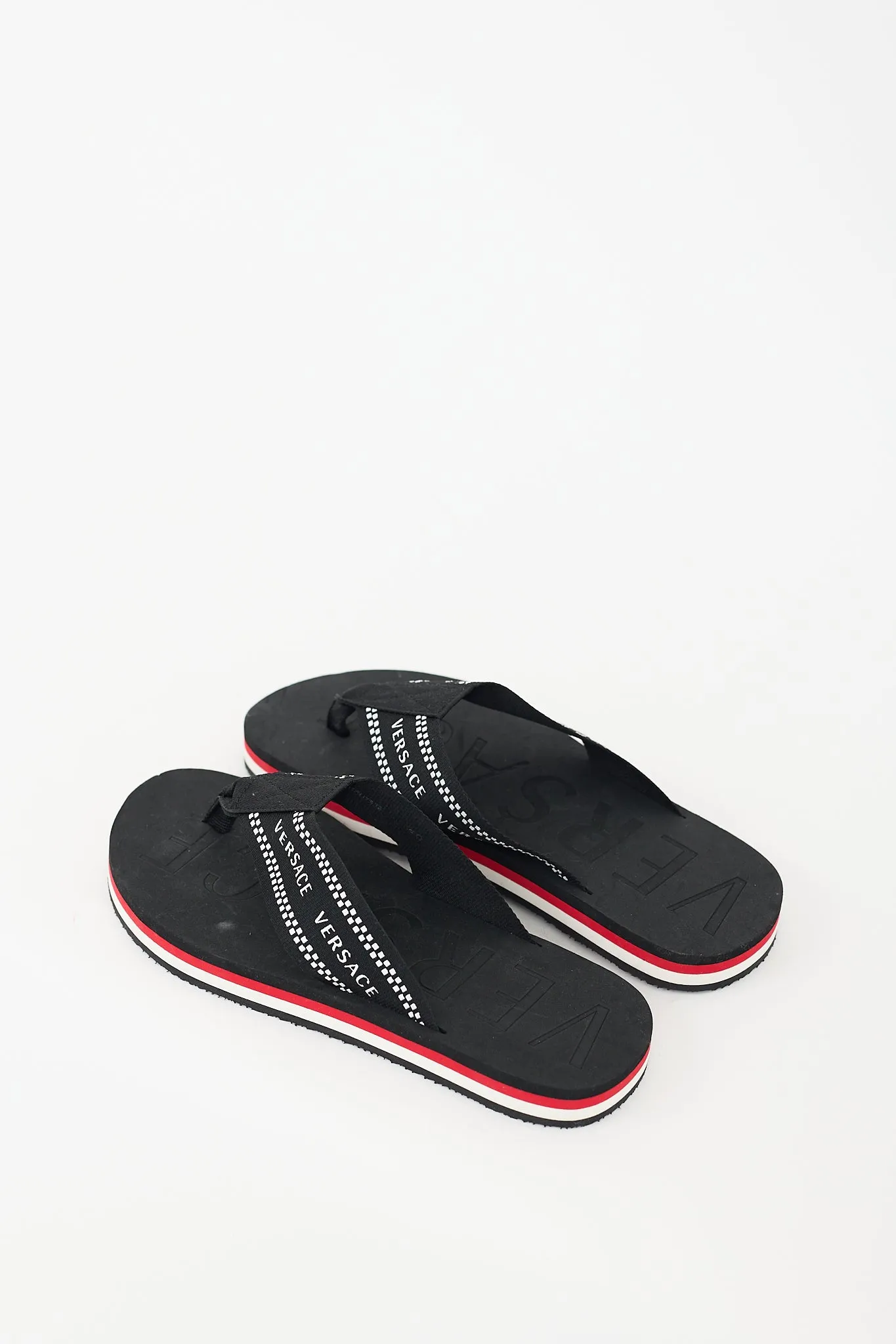 Black & White Logo Sandal