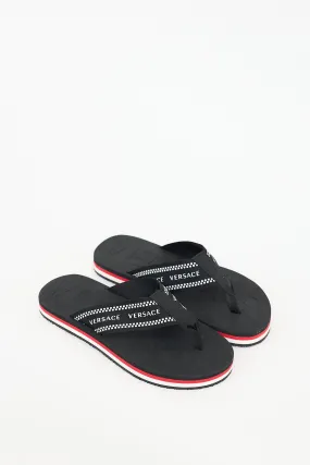 Black & White Logo Sandal