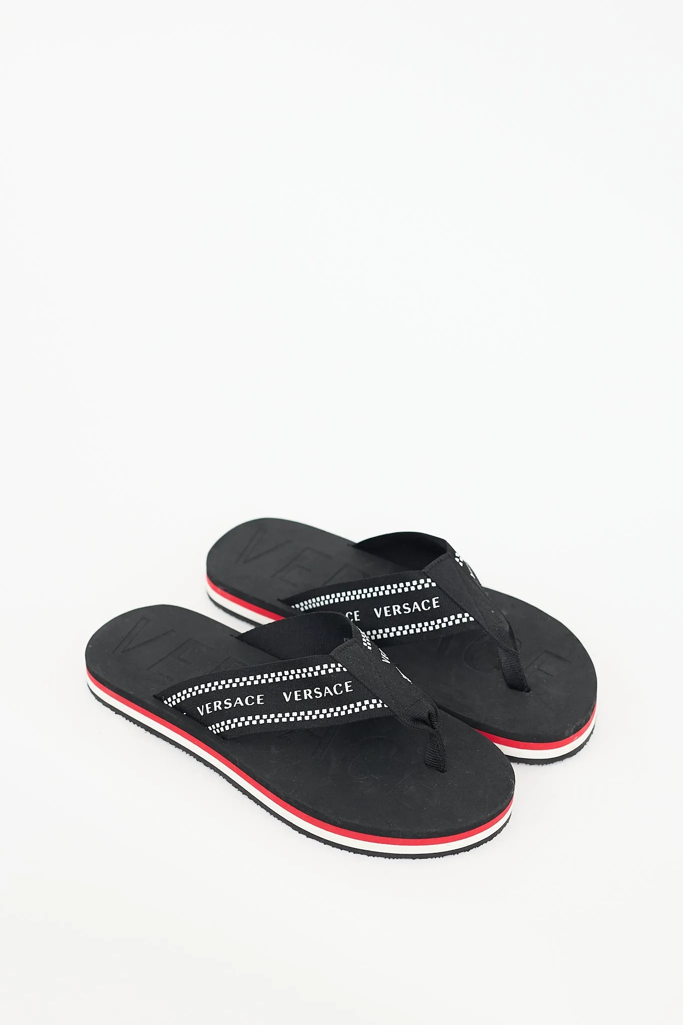 Black & White Logo Sandal