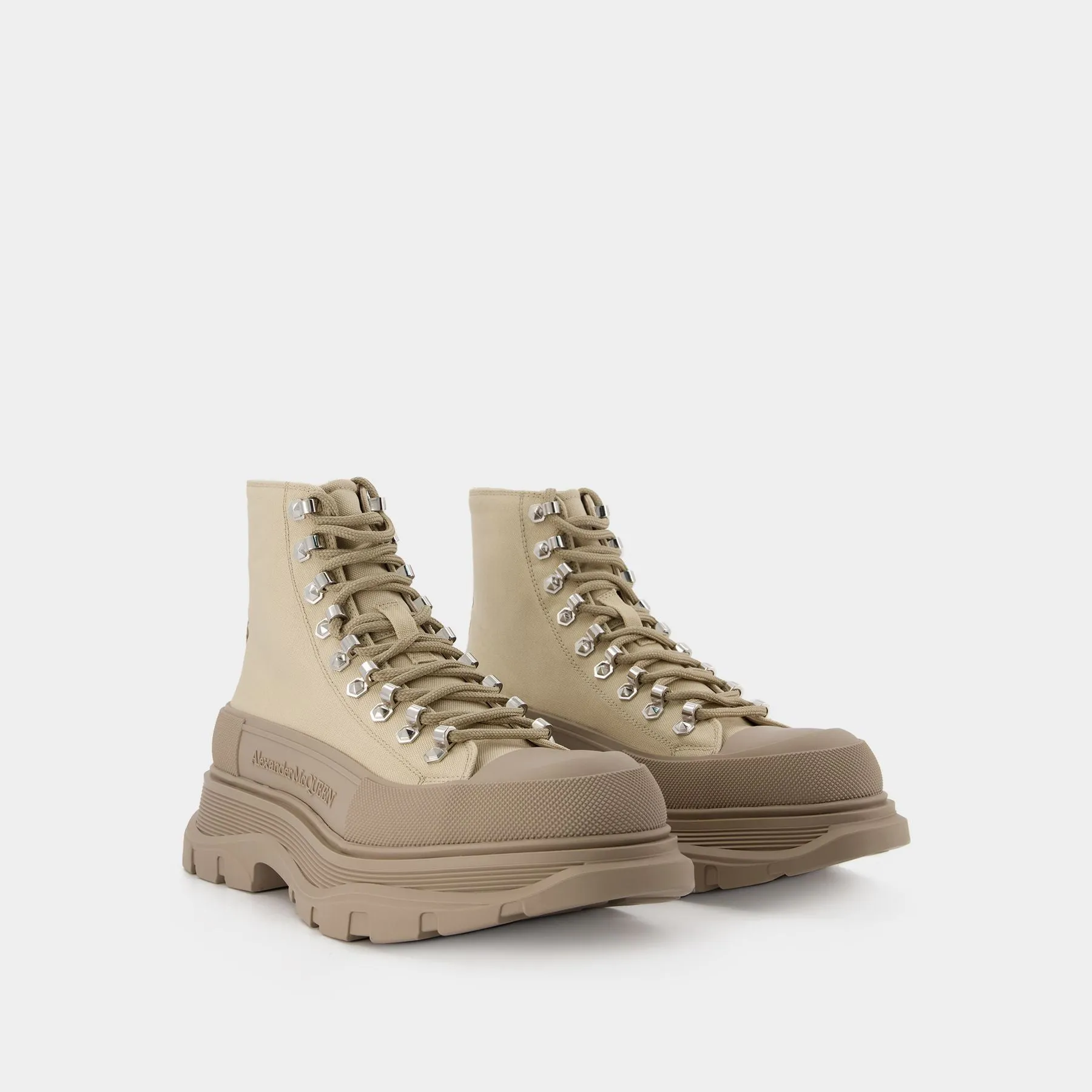 Bottines Tread Slick - Alexander Mcqueen - Toile - Marron