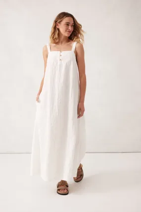 Ceres Life Folk Midi Dress - white