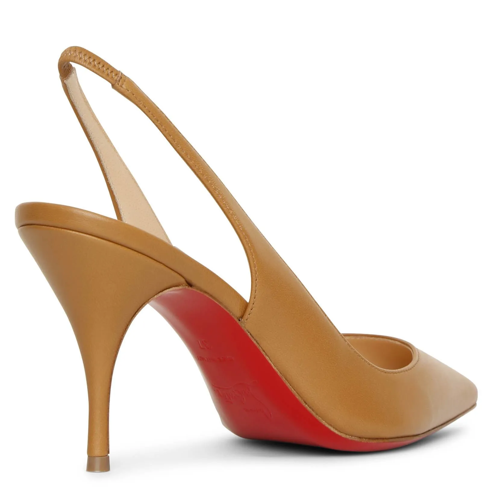 Clare Sling 80 cafe creme pumps
