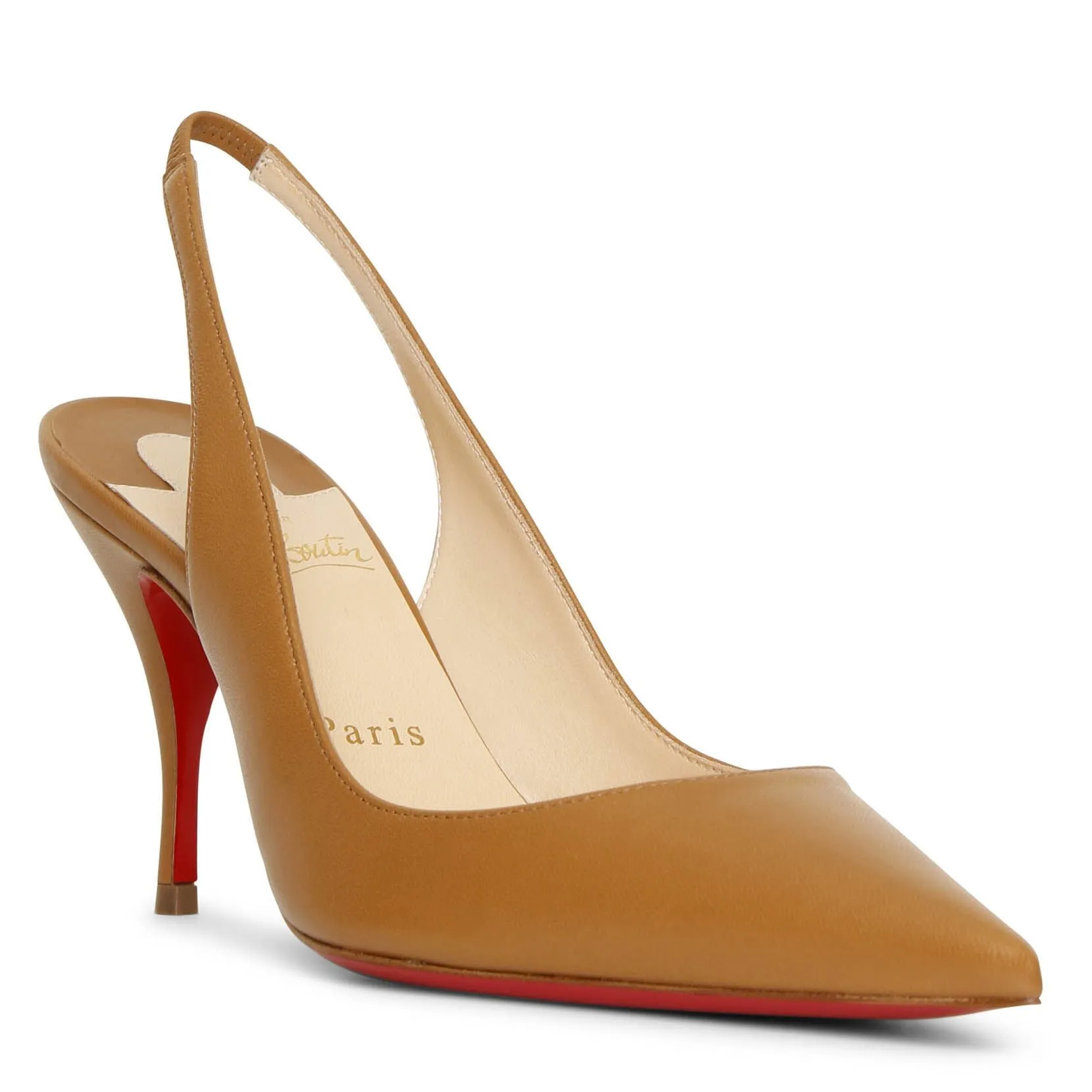 Clare Sling 80 cafe creme pumps