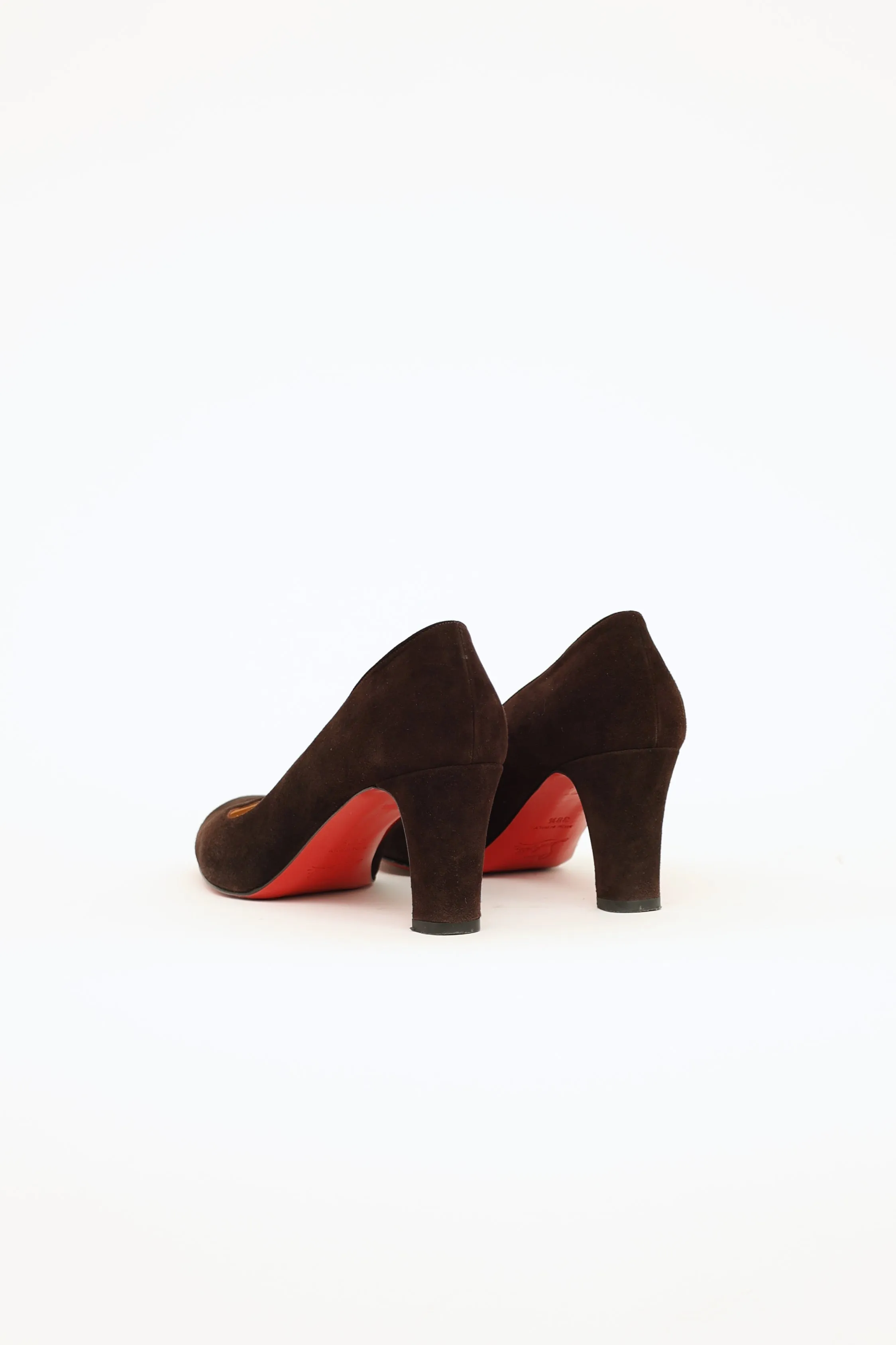 Dark Brown Suede Pumps