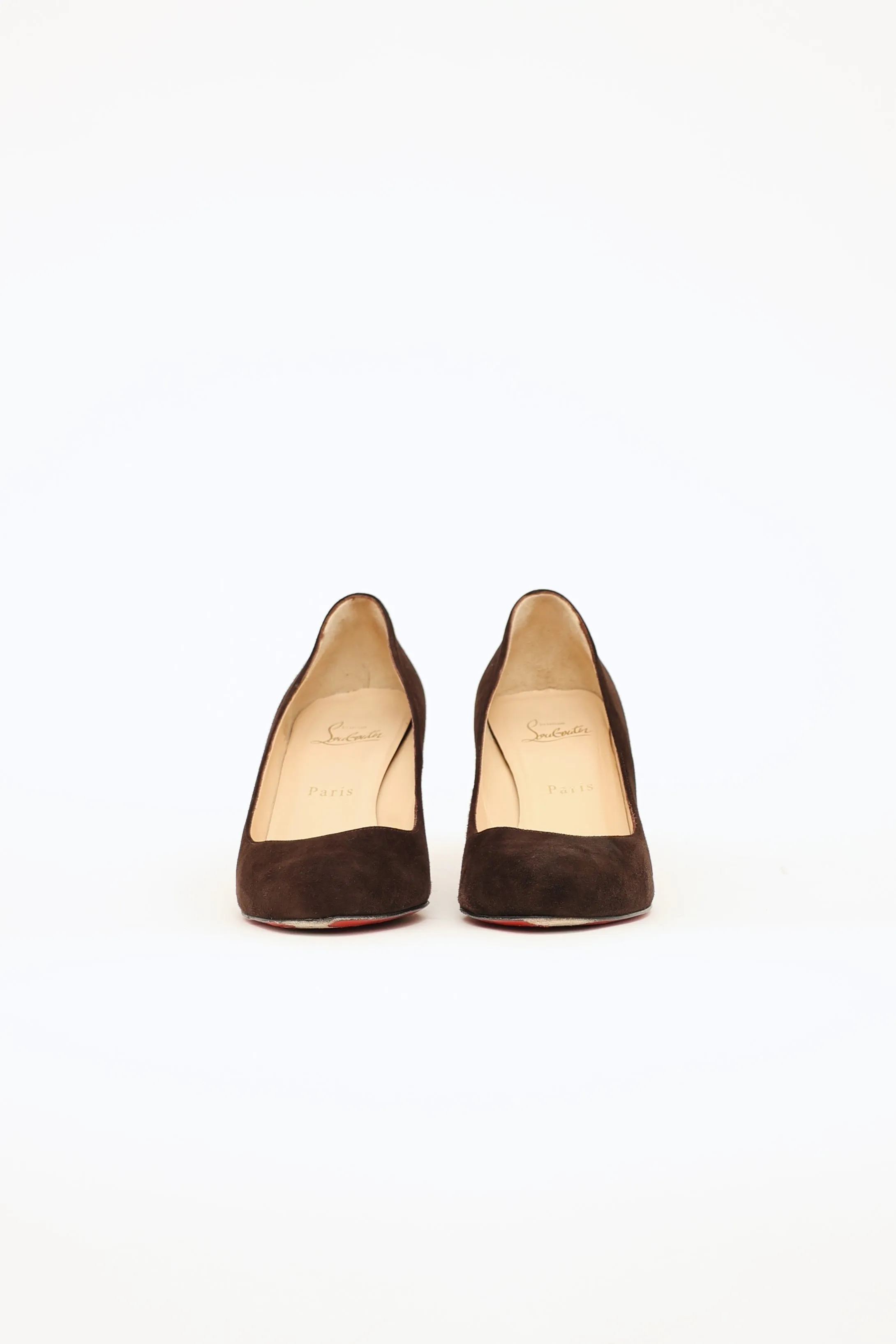 Dark Brown Suede Pumps