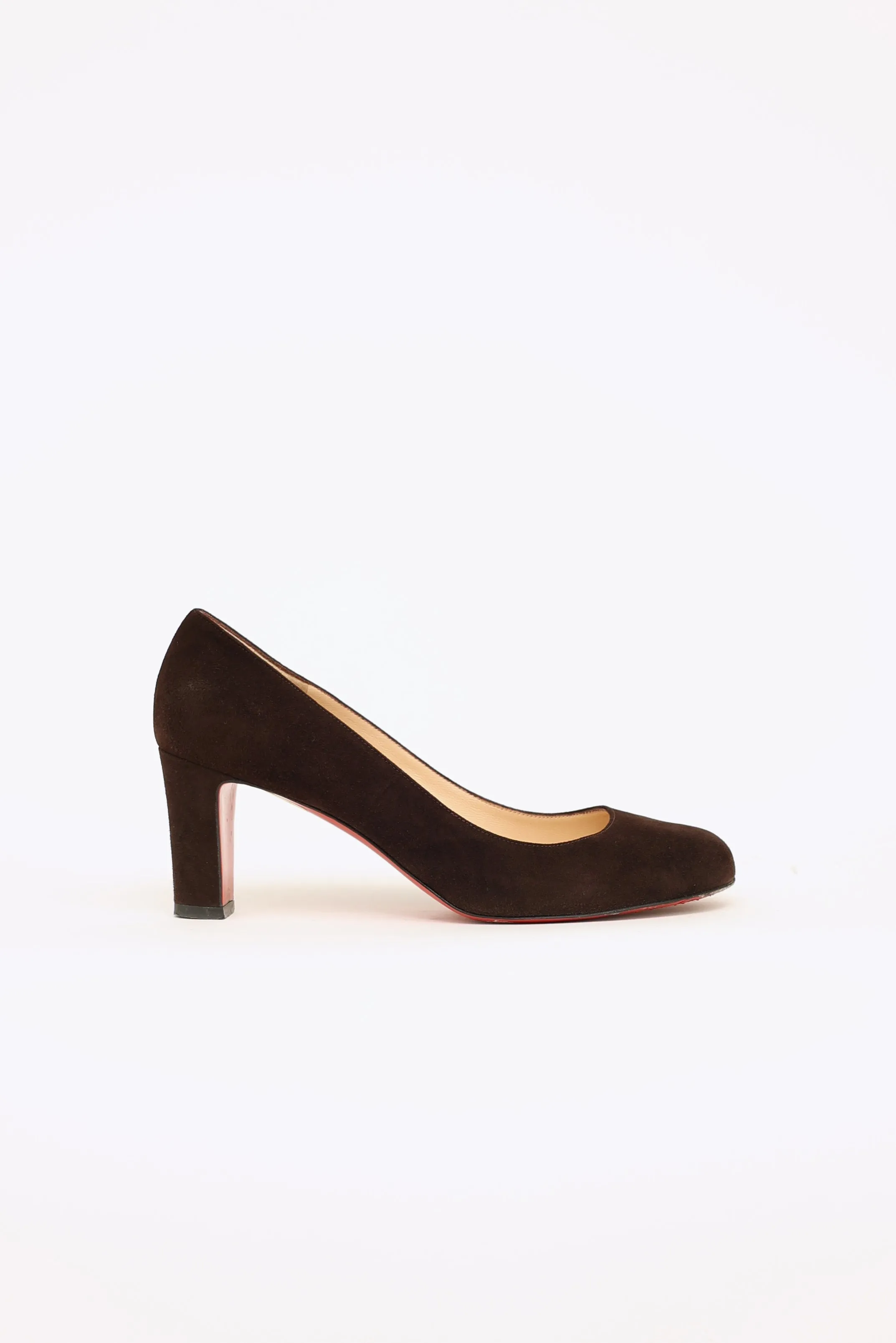 Dark Brown Suede Pumps
