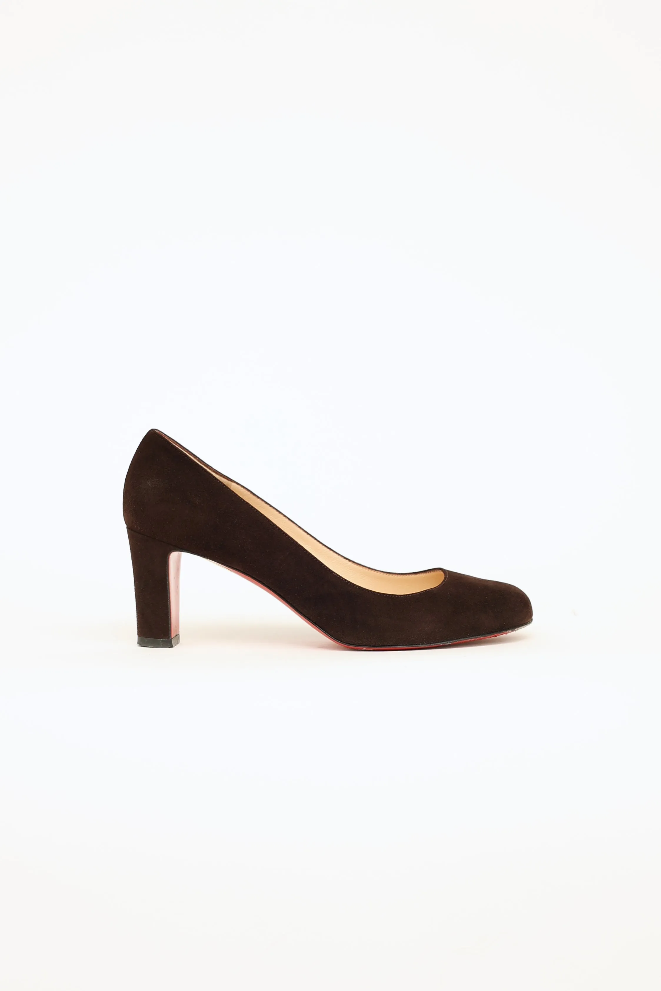 Dark Brown Suede Pumps