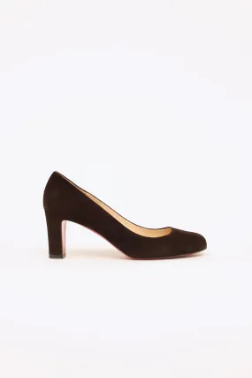 Dark Brown Suede Pumps