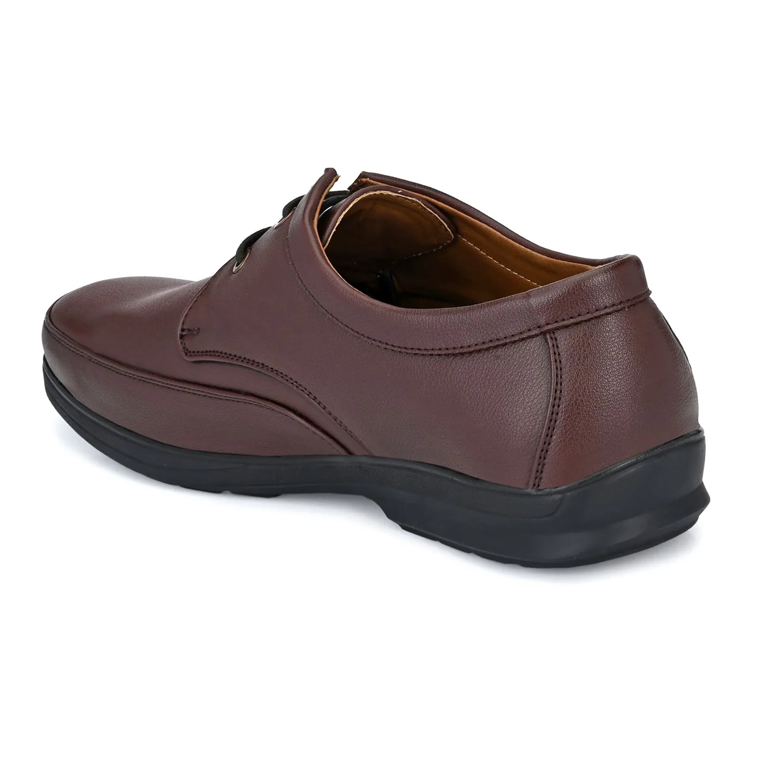 Eego Italy Plus Size Light Weight Comfortable Formal Shoes GT-10-BROWN