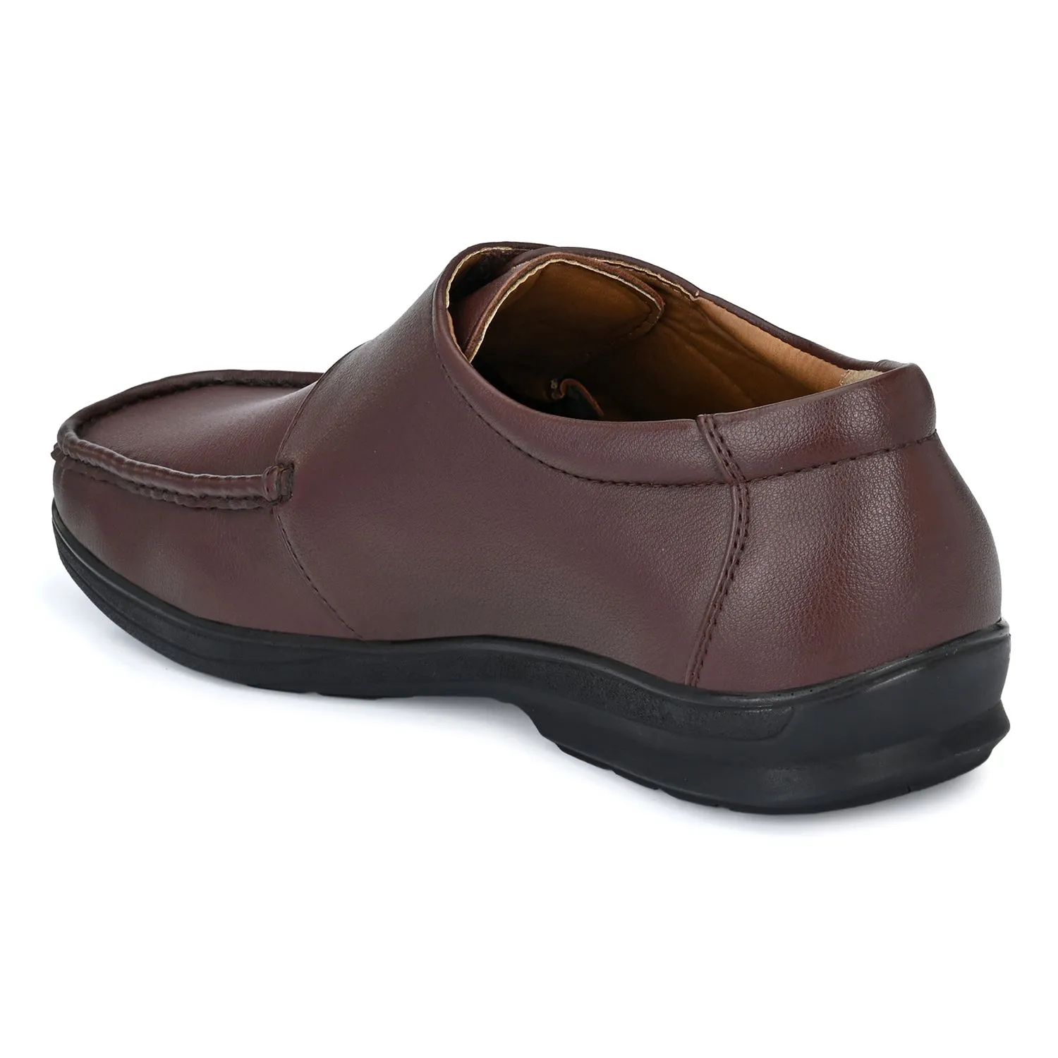 Eego Italy Plus Size Light Weight Comfortable Formal Shoes GT-8-BROWN