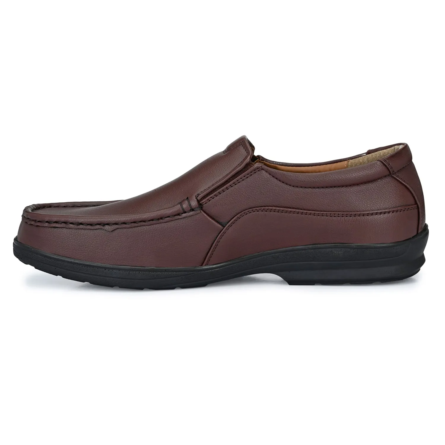 Eego Italy Plus Size Light Weight Comfortable Formal Shoes GT-9-BROWN