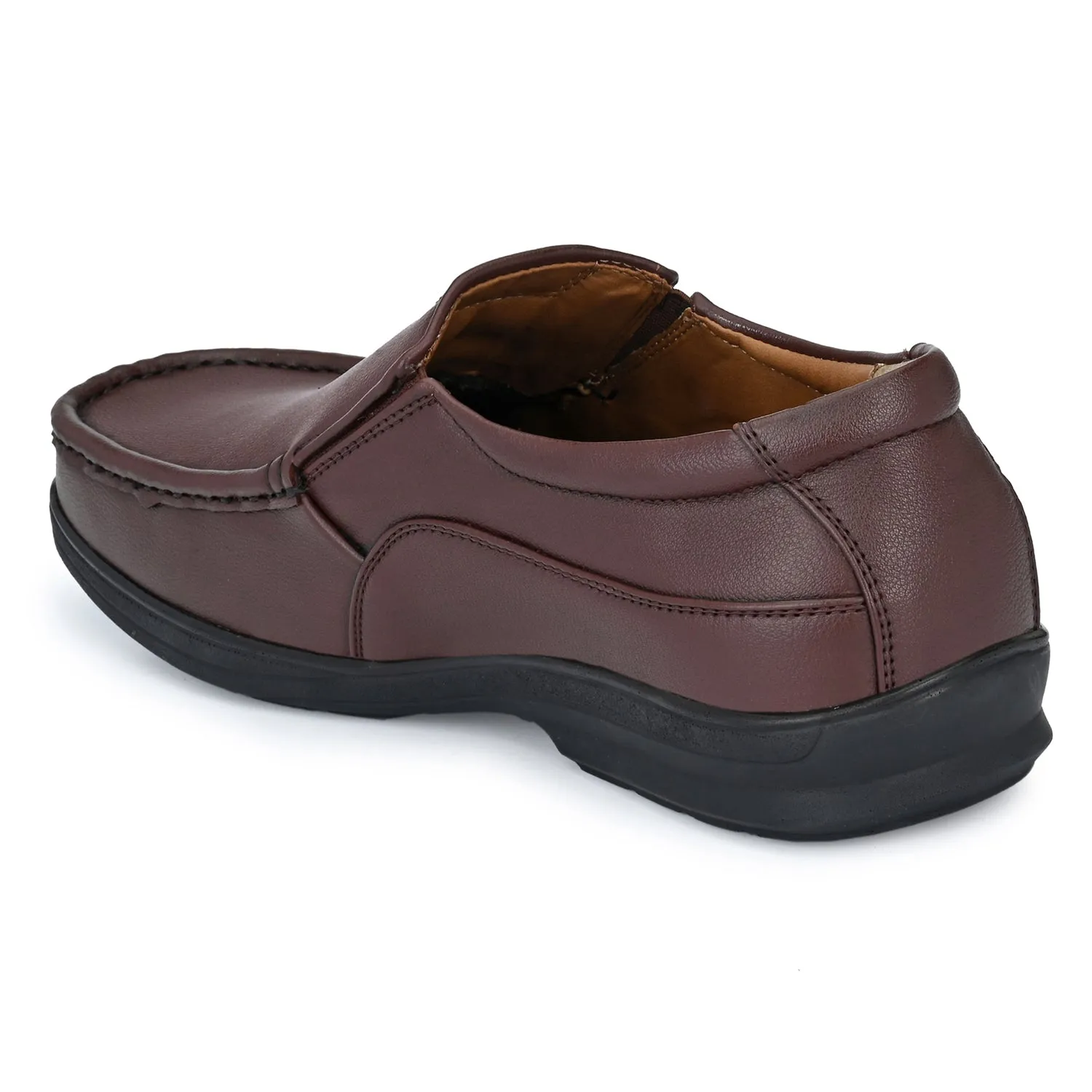Eego Italy Plus Size Light Weight Comfortable Formal Shoes GT-9-BROWN