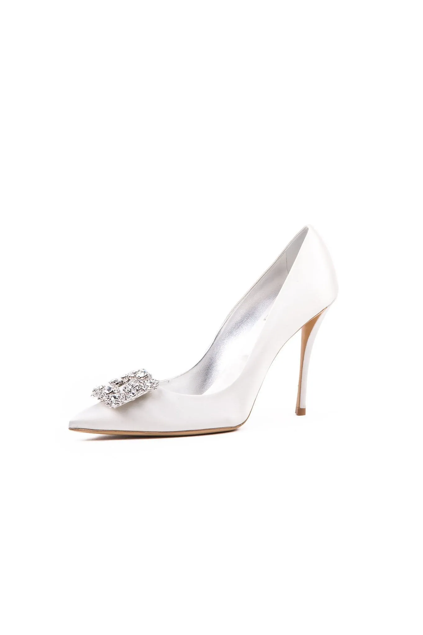 Flower Strass Pump - Panna