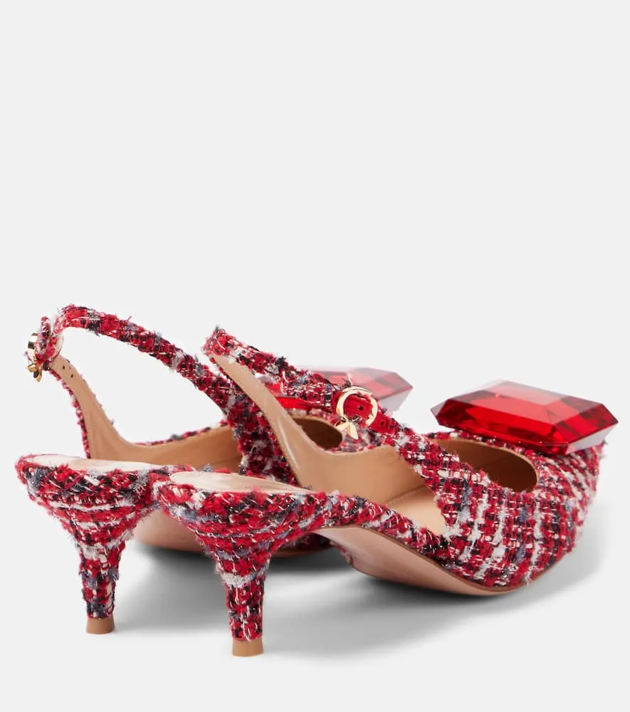 Gianvito Rossi Jaipur boucl√É¬© slingback pumps