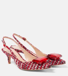 Gianvito Rossi Jaipur boucl√É¬© slingback pumps