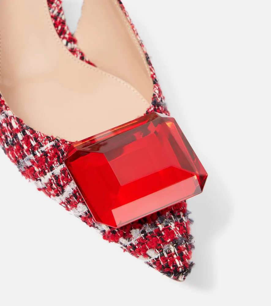 Gianvito Rossi Jaipur boucl√É¬© slingback pumps