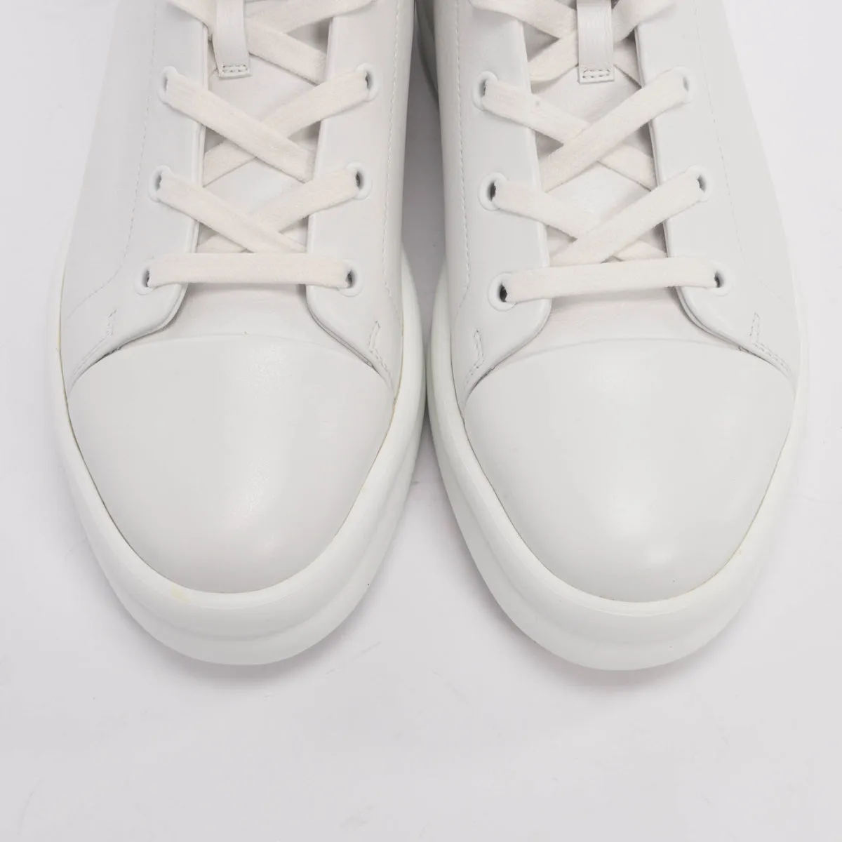 Hermes White Calfskin Happiness High-Top Sneakers 39