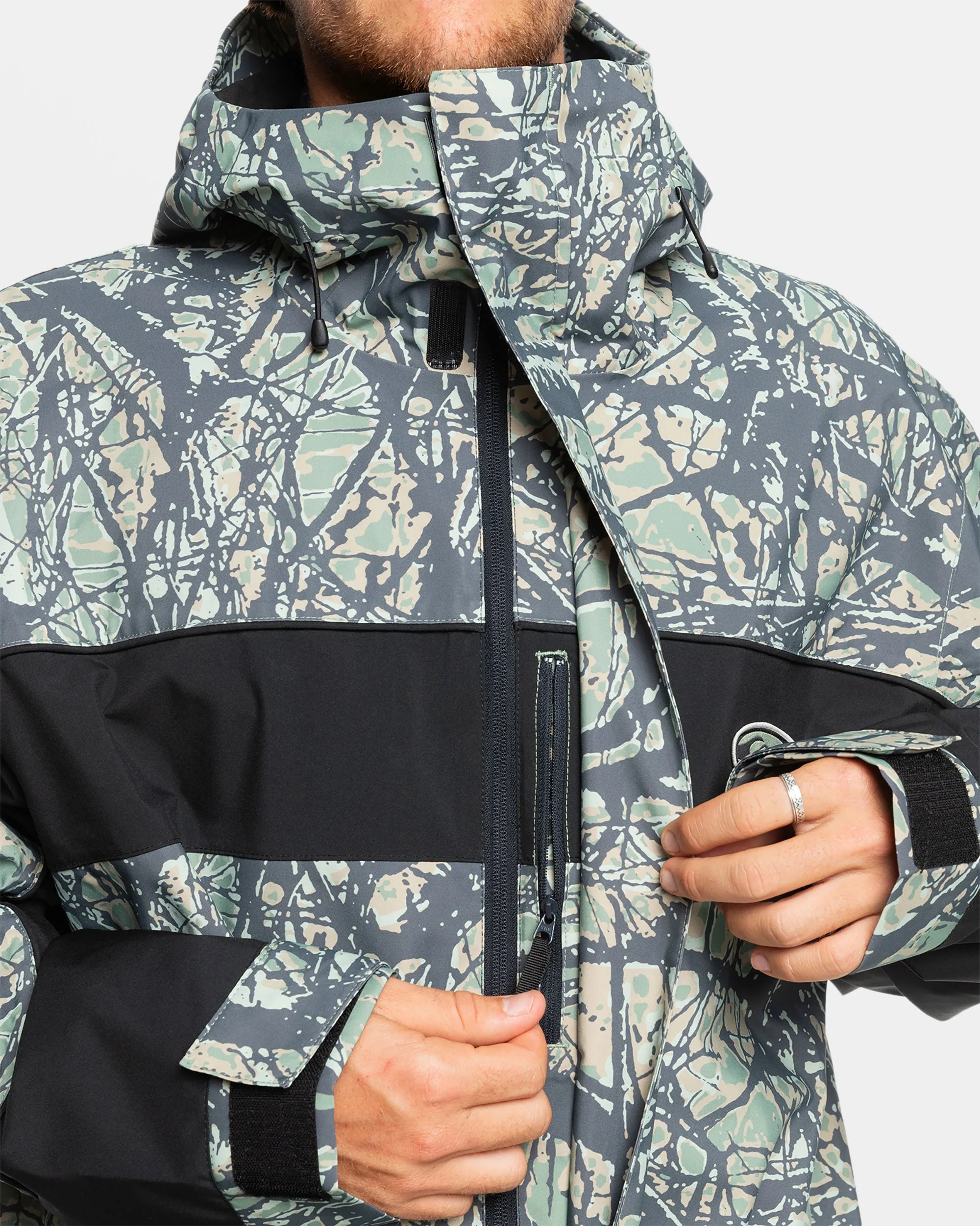 High Altitude 20K Snow Jacket - Woodland Abstract Sea Spray