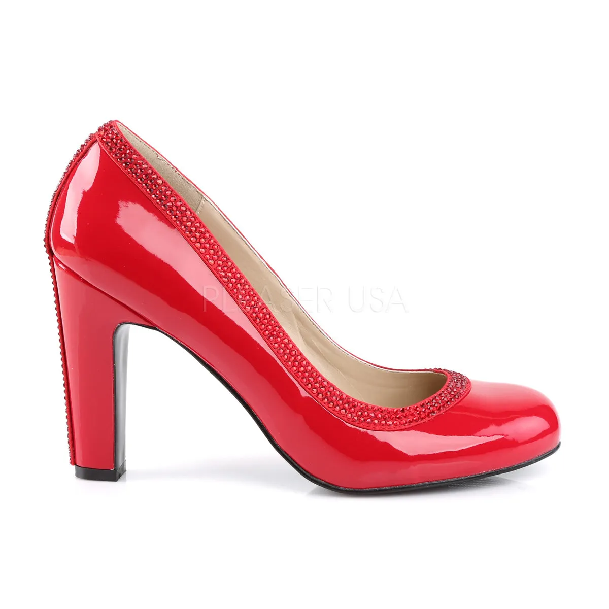 Jeweled Pump Shoes with 4-inch Block Heel PS-QUEEN-04