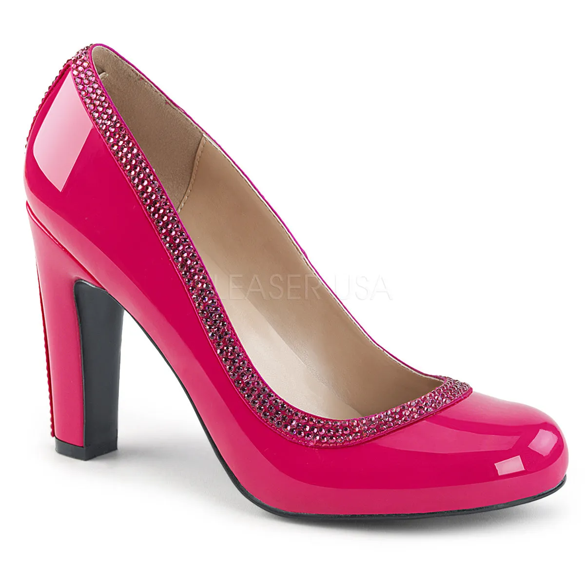 Jeweled Pump Shoes with 4-inch Block Heel PS-QUEEN-04