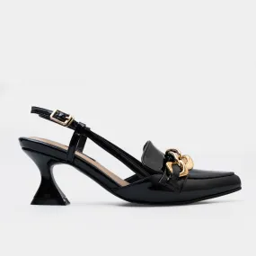Kyrie Slingback Heels (Black)