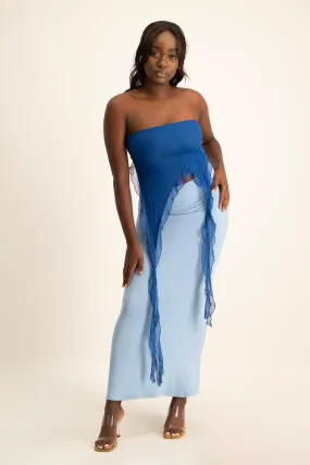 Mesh Ruffle Crop Top