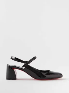 Miss Jane 55 patent-leather slingback pumps