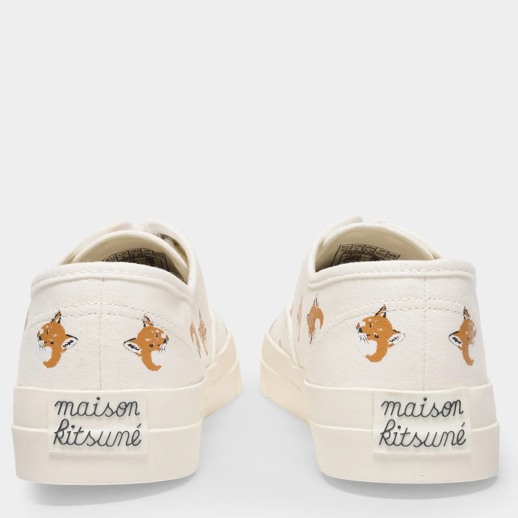 Sneakers All Over Fox Head en Toile Blanche