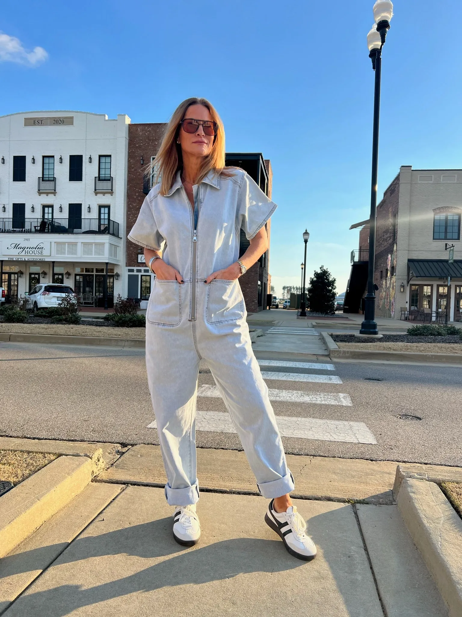 Steve Madden | Eira Jumpsuit Stone Wash Blue