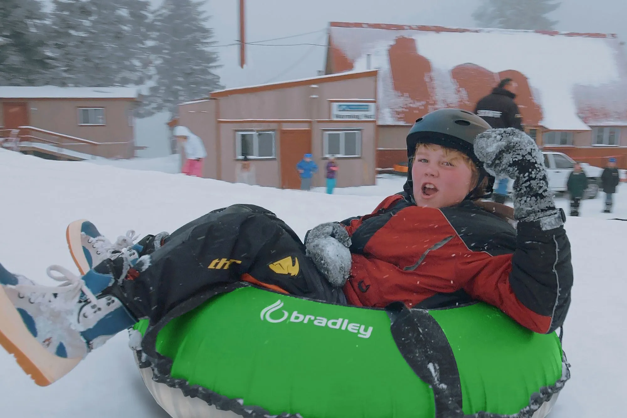 Ultimate Towable Snow Tube Sled with Heavy Duty Cover | Designed for Thrilling Winter Adventures | Made in the USA for Durability and Safety on Snowy Slopes