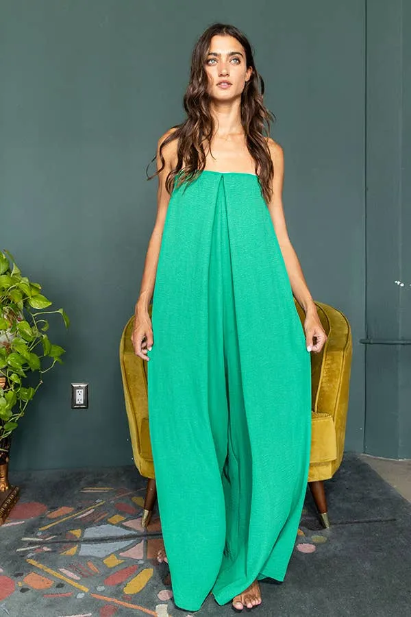 Vienna Strapless Flowy Jumpsuit
