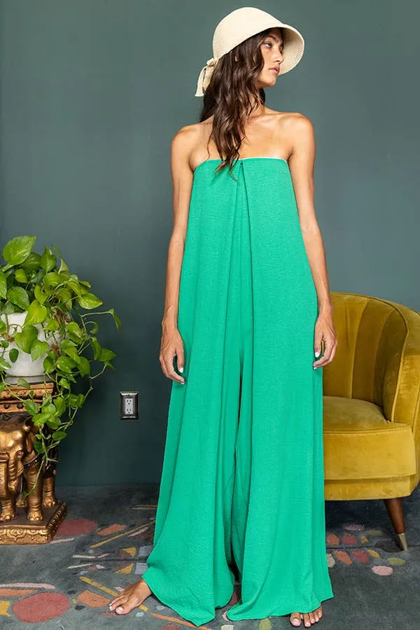 Vienna Strapless Flowy Jumpsuit