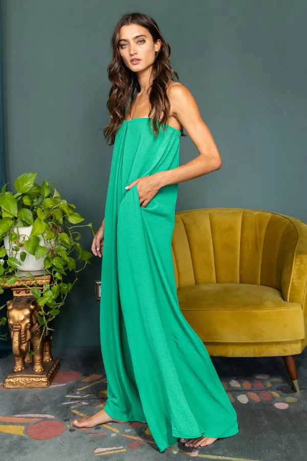 Vienna Strapless Flowy Jumpsuit