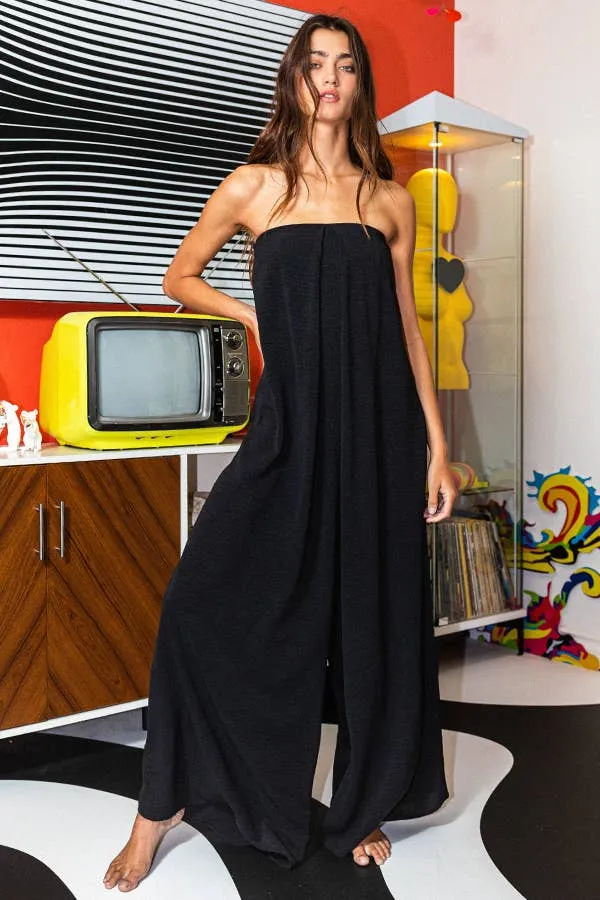 Vienna Strapless Flowy Jumpsuit