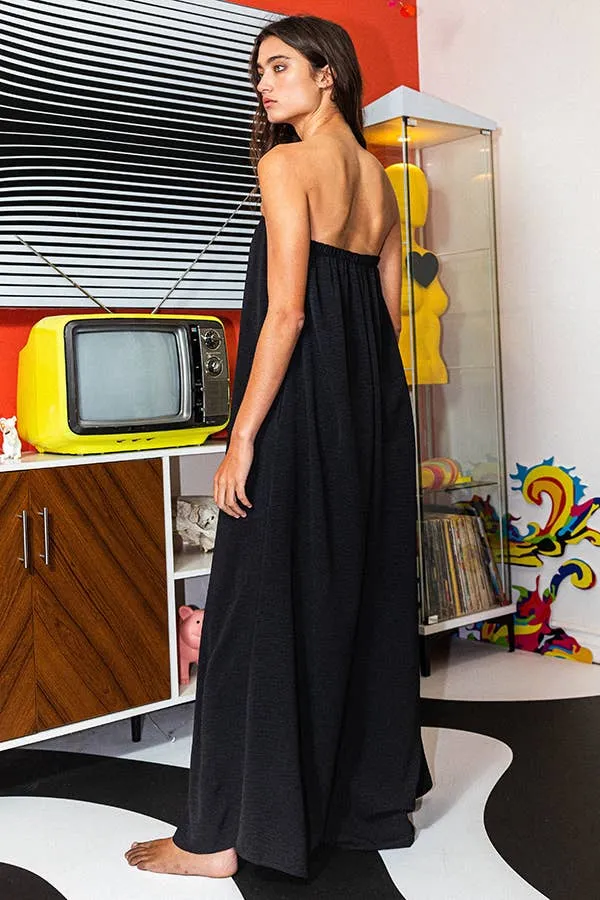 Vienna Strapless Flowy Jumpsuit