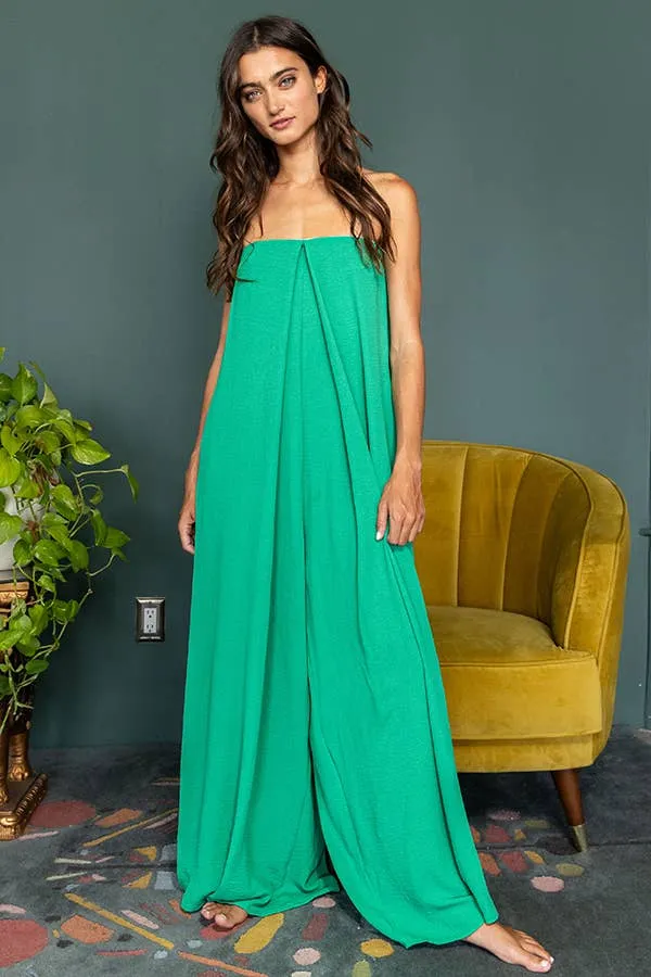 Vienna Strapless Flowy Jumpsuit