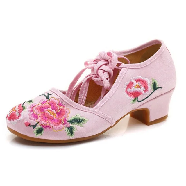 Vintage Lace Up Pumps