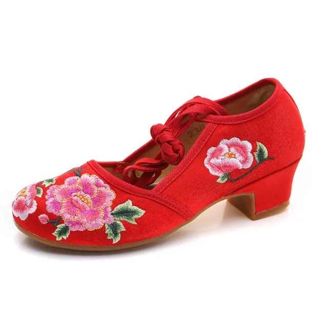 Vintage Lace Up Pumps