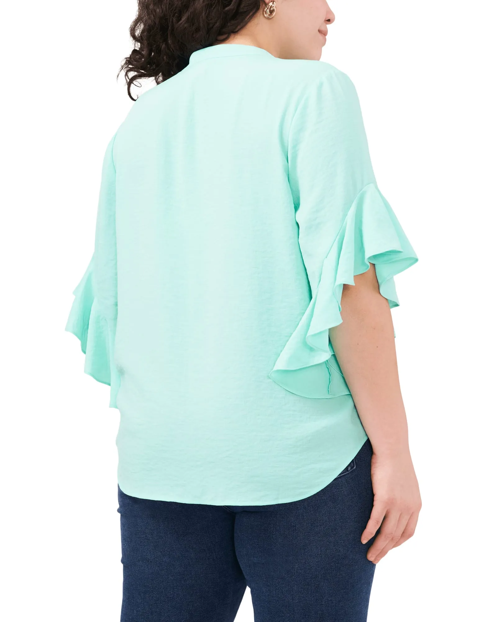 Willow Flutter Sleeve Henley | COOL WATERS
