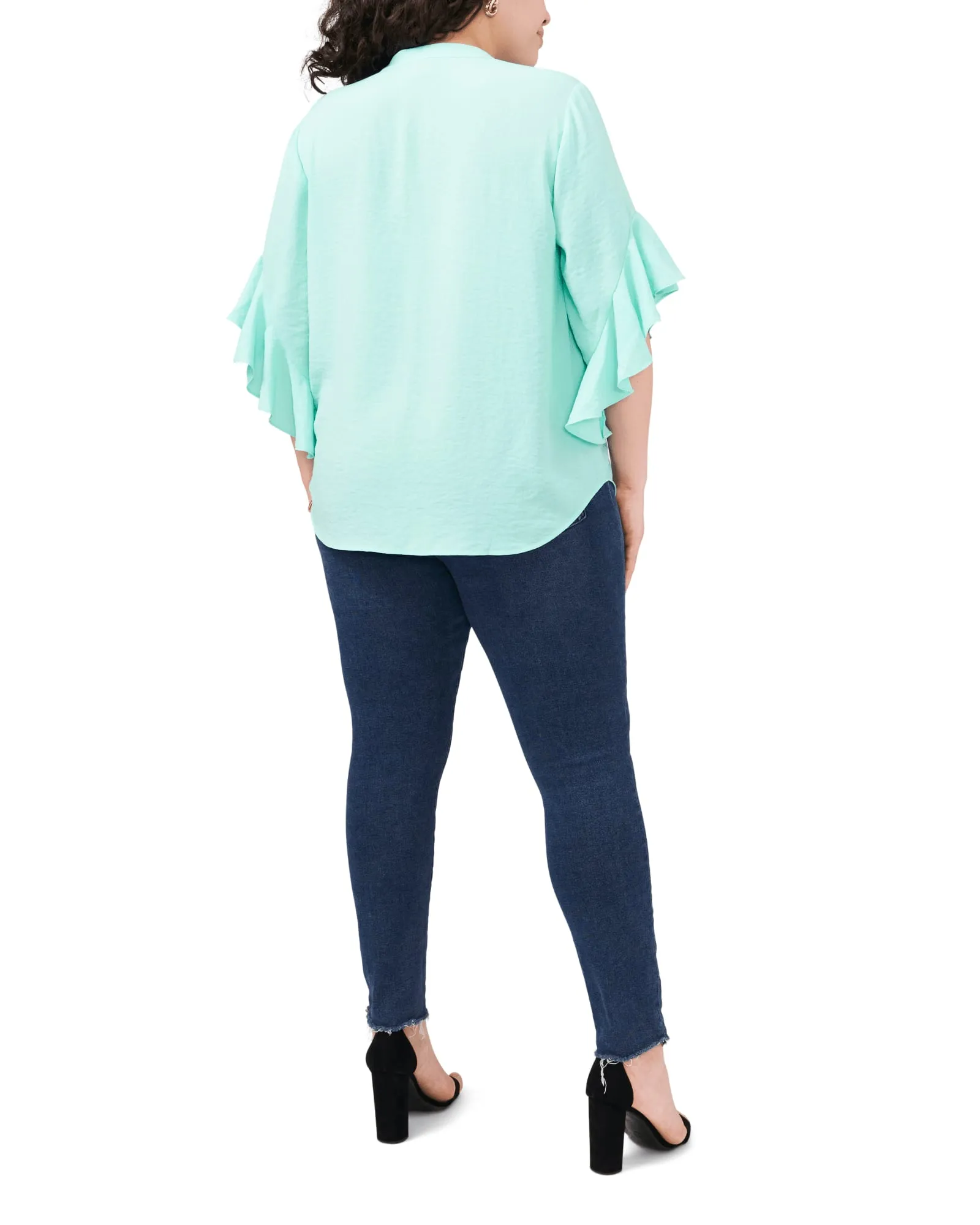 Willow Flutter Sleeve Henley | COOL WATERS